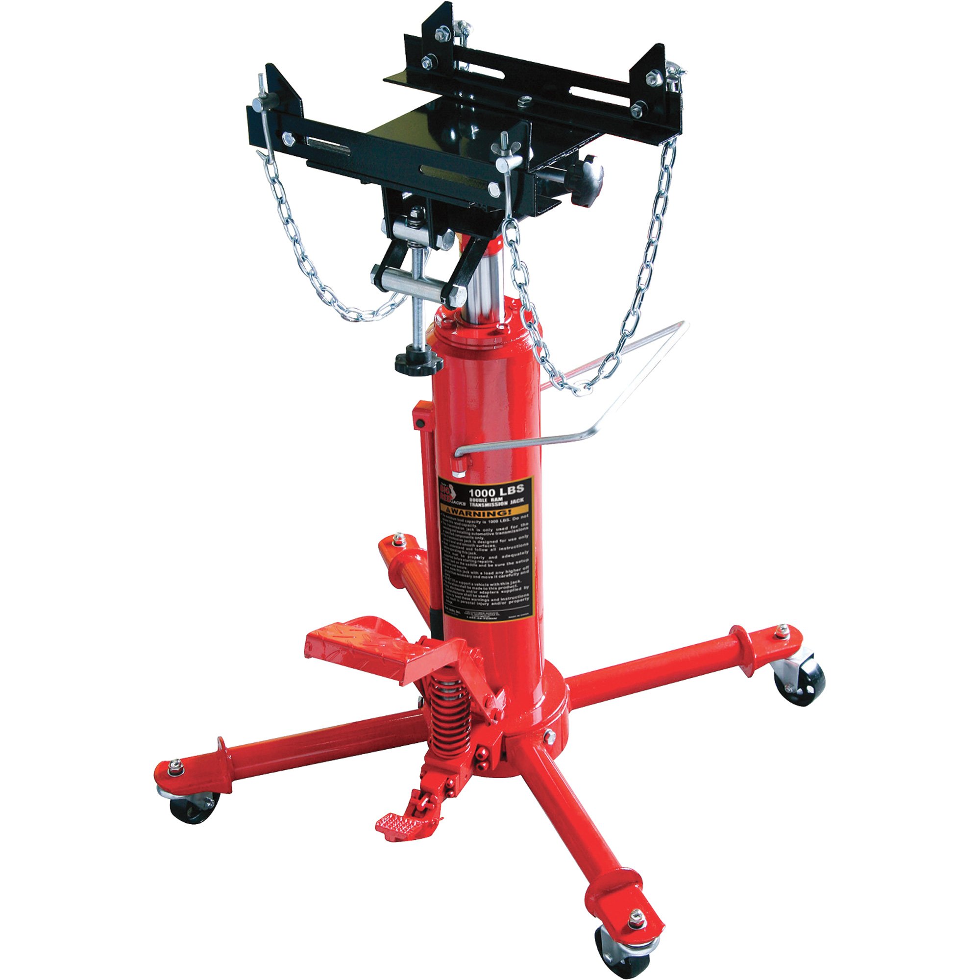 Please see replacement item# 46203. Torin 2-Stage Telescoping Transmission Jack — 1/2 Ton, Model# TR4055